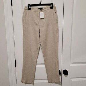 NWT Express Women's Linen Pants Beige Size 6, New wTag